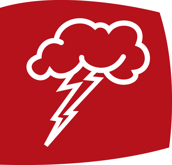 Cloud with a lightning bolt