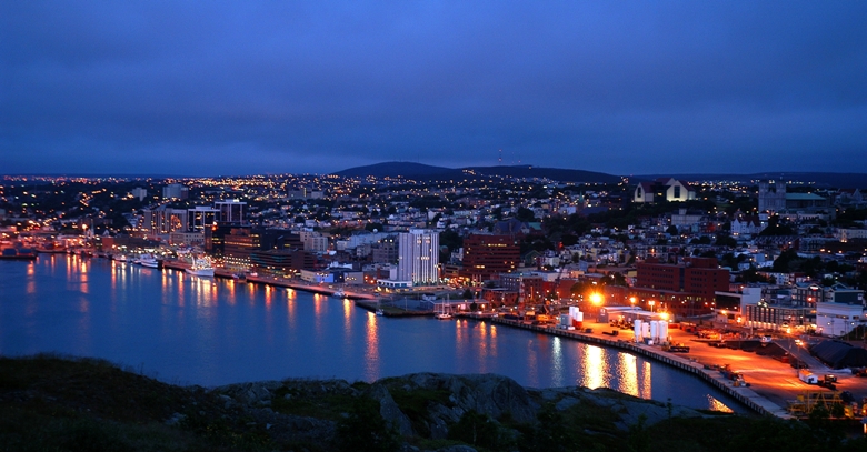 St. John's at night