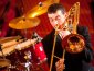 Musician playing a trombone